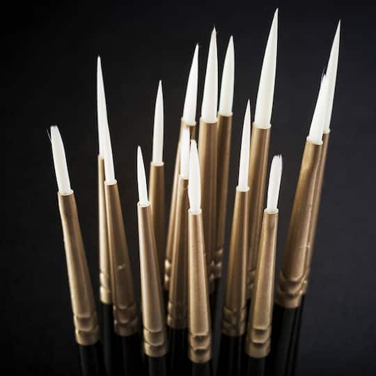Arteza® 15 Piece Handmade Taklon Miniature Detail Brush Set